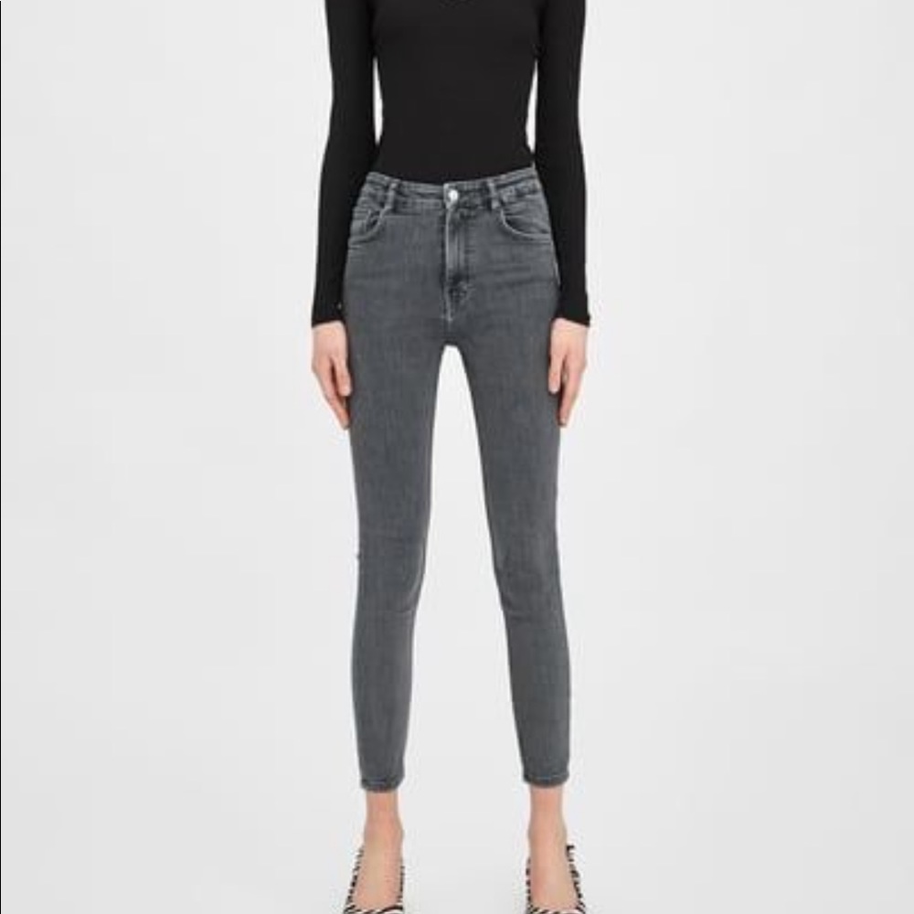 NWT Zara High Rise Vintage Skinny Jeans - Picture 2 of 7